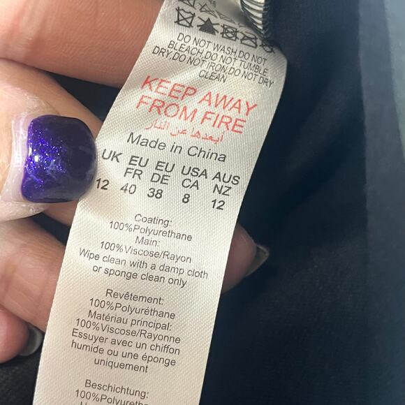 NWT Pretty Little Thing Green Faux Leather Cargo Utility Mini Skirt Size 8 - Picture 11 of 12